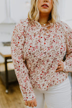 Load image into Gallery viewer, Stella Notched Neck Floral Long Sleeve Blouse
