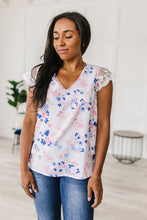 Load image into Gallery viewer, Still the One Lace Sleeve Floral Top
