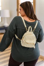 Load image into Gallery viewer, Take It With You Quilted Mini Backpack in Cream
