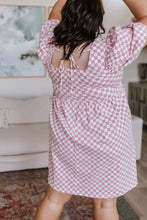 Load image into Gallery viewer, The Moment Checkered Babydoll Dress
