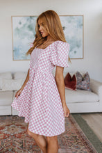 Load image into Gallery viewer, The Moment Checkered Babydoll Dress
