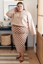 Load image into Gallery viewer, Start Your Engines Checkered Midi Skirt
