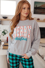 Load image into Gallery viewer, Merry Christmas Sweatshirt in Grey
