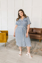 Load image into Gallery viewer, Wait For It Denim Shirtdress
