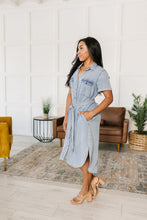 Load image into Gallery viewer, Wait For It Denim Shirtdress
