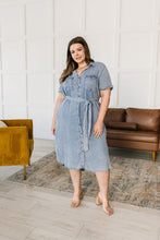 Load image into Gallery viewer, Wait For It Denim Shirtdress
